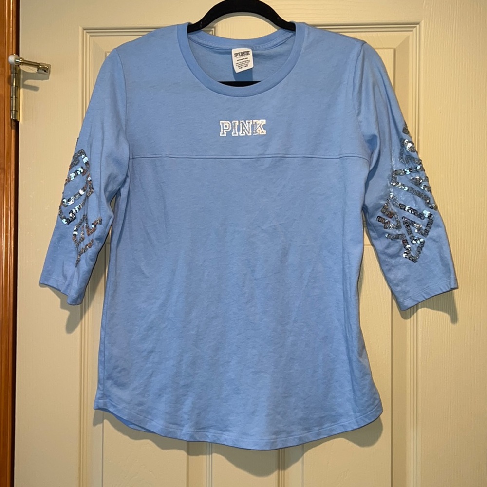 PINK Blue Quarter Sleeve